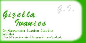 gizella ivanics business card